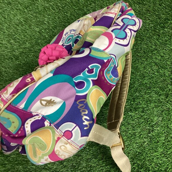 Coach Poppy Graffiti Multicolor & Gold Backpack - Picture 14 of 16
